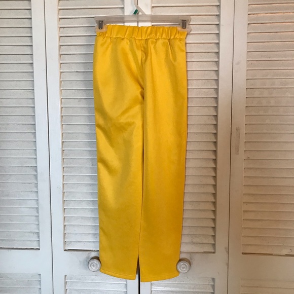 Women's Solid Color Two-piece Casual Blazer Jacket and Pants  Yellow XXS - Picture 8 of 16